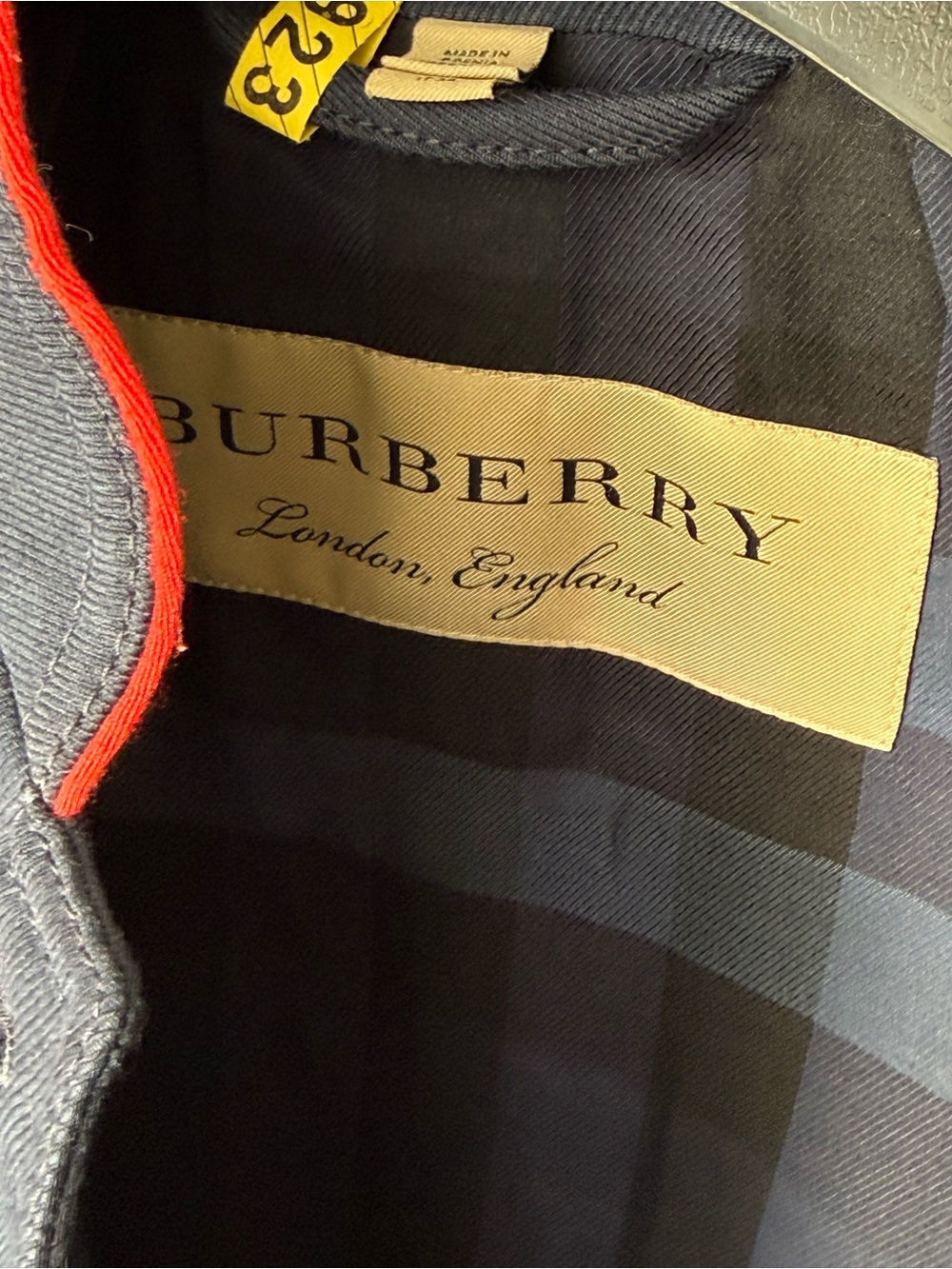 Authentic Burberry Navy Military-Style Gold Button Wool Jacket - Picture 4 of 9
